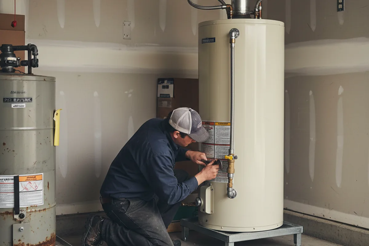 Water heater and shutoff valve replacement in Summerville